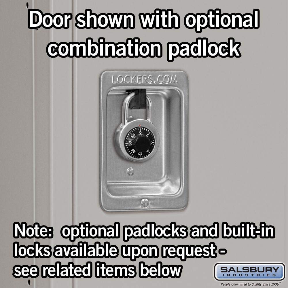 Salsbury Industries 62352GY-U Unassembled Standard Metal Locker with Double Tier,Grey
