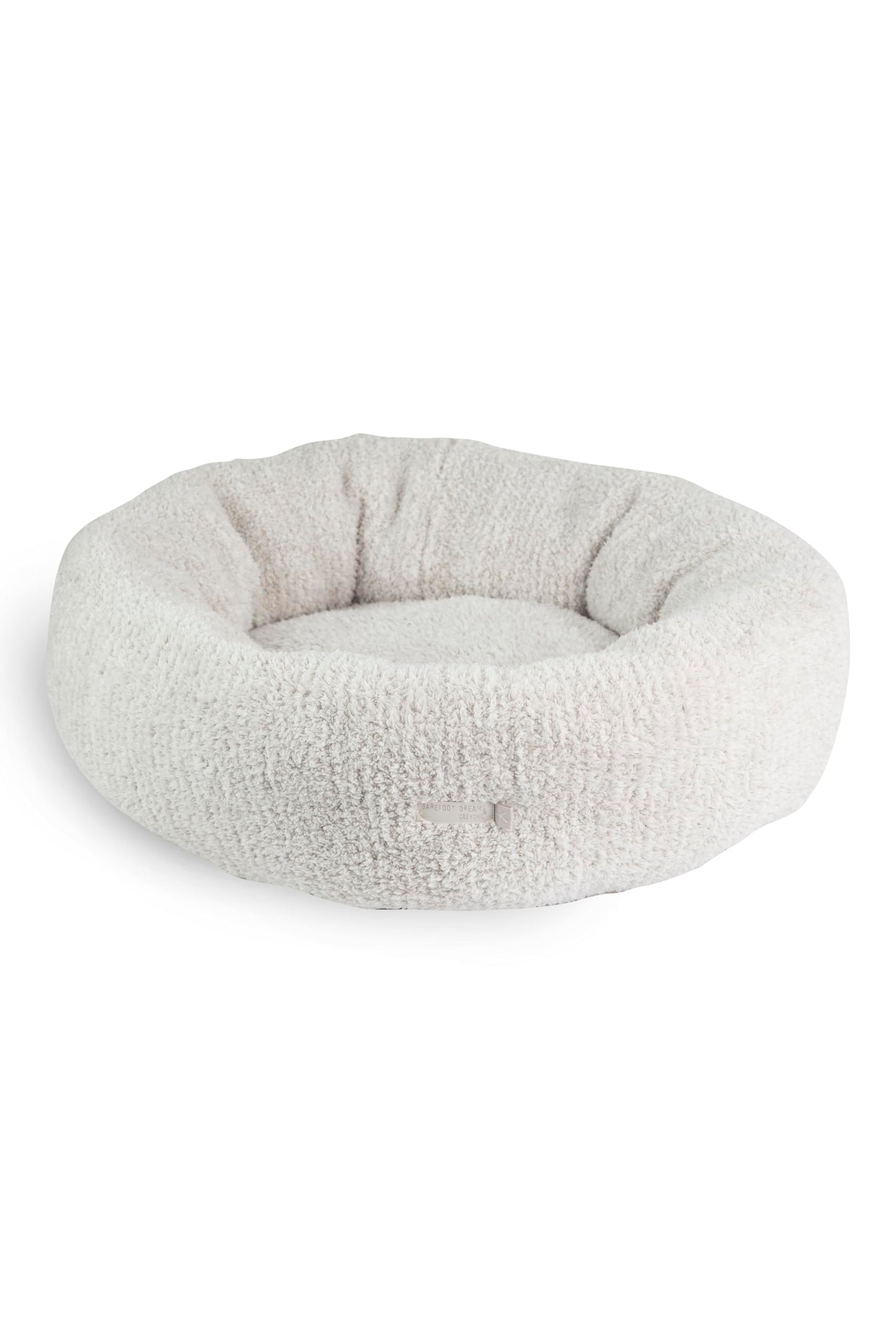 Barefoot Dreams CozyChic Round Pet Bed, Dog Accessories, Pearl/Silver-Medium