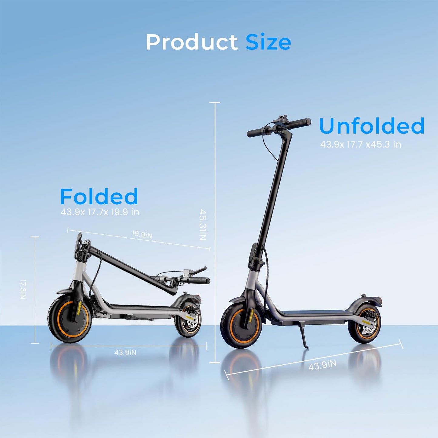 WAWSCOTE Electric Scooters - Electric Scooter Adults, 500W Motor, 8.5" Tire, 18/21/25 Max MPH, 21/28 Miles Range, APP Control, Cruise Control, Folding Commuting Escooter