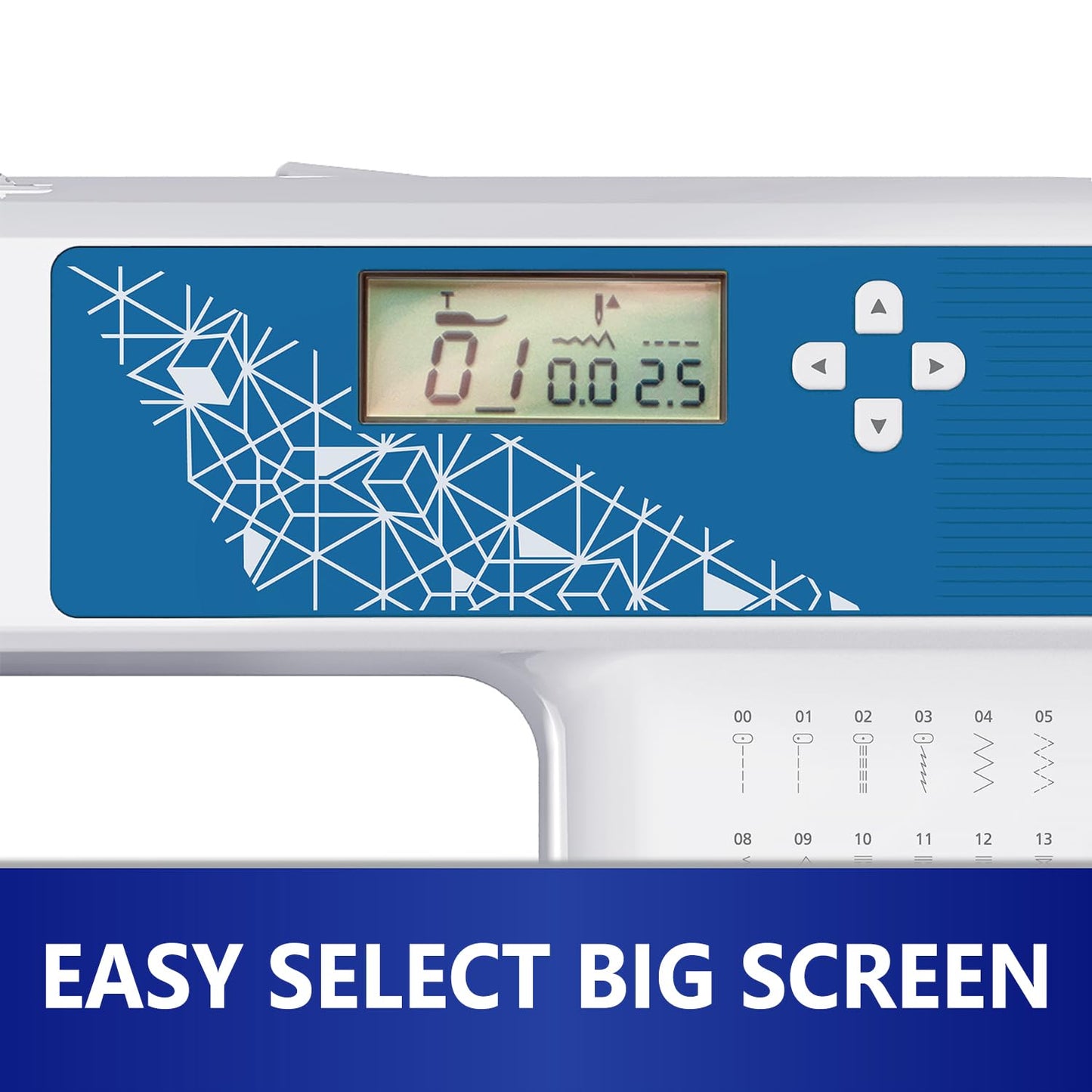 MILLEPUNTI MHP30 Electronic Sewing Machine, Big LCD Display, 40 Built-in Stitches, Accessory Kit, Automatic Needle Threader, Computerized Sewing Machine for Beginners, Seniors, Adults