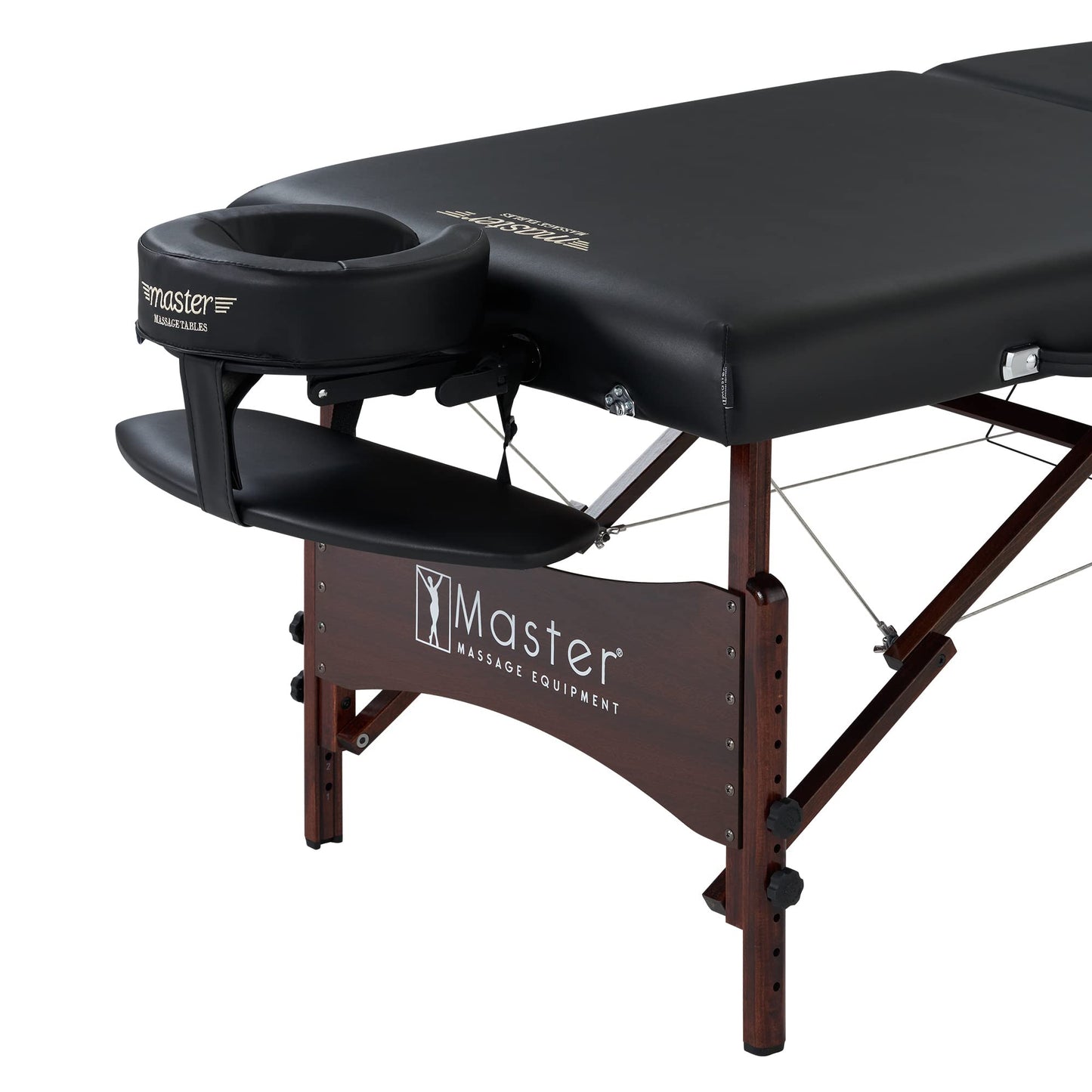 Master Massage 30" Roma II Portable Massage Table Package, 2.5" Cushion, Bolster & Face Cover – Black Beauty, Salon, Lash & Facial Bed