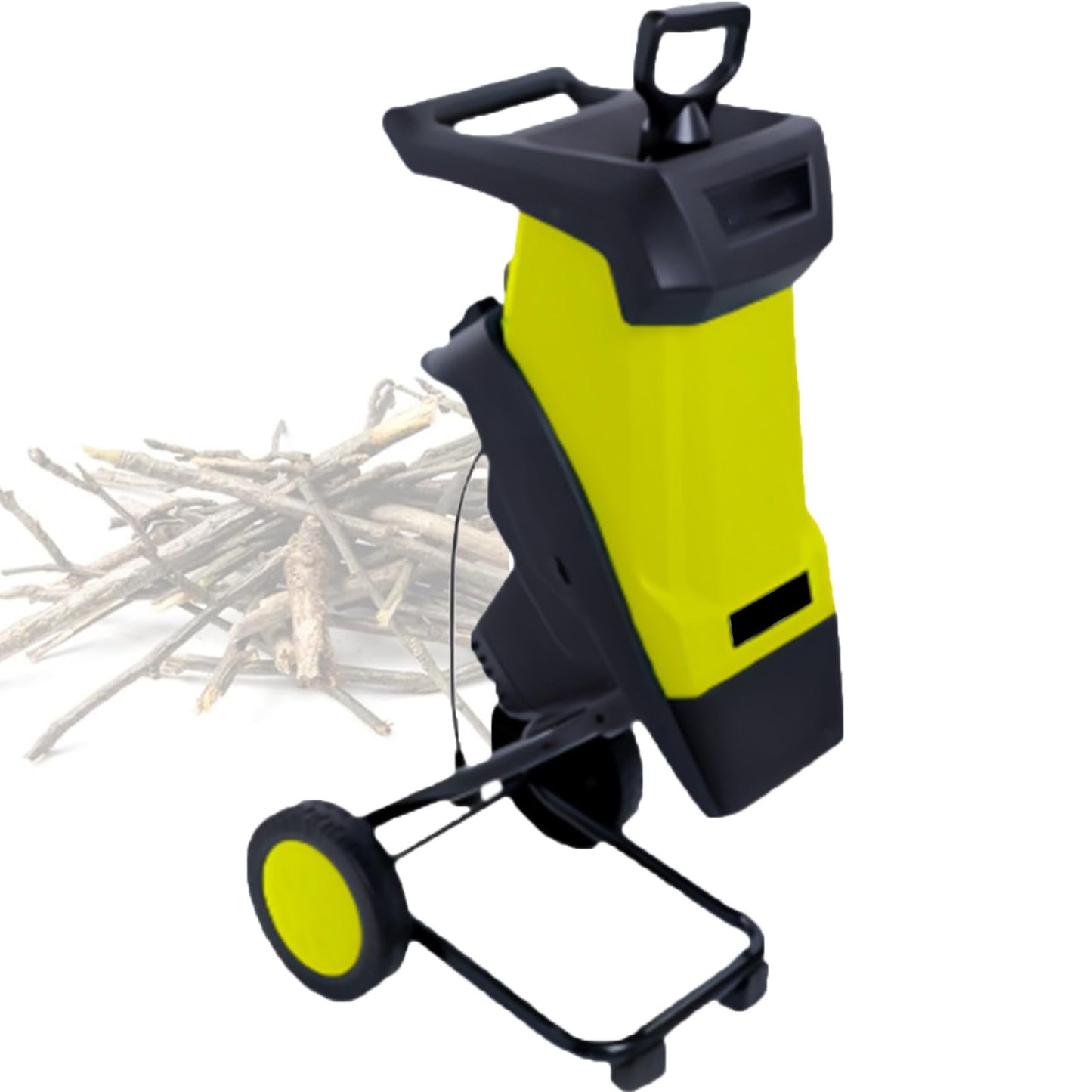 XygZythror Electric Garden Shredder & Wood Chipper, Garden Tree Branch Crusher Machine, 40mm Cutting Capacity,Overload Protection, for Lawn and Garden Use Yellow