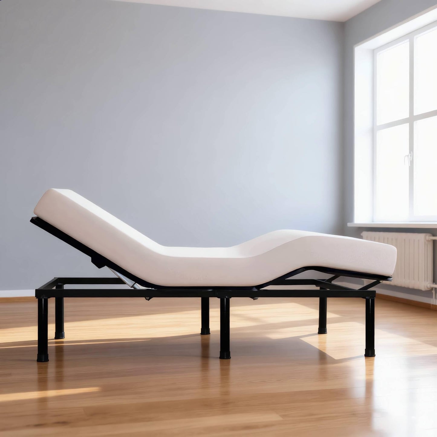 Micoud Adjustable Bed Frame, Black
