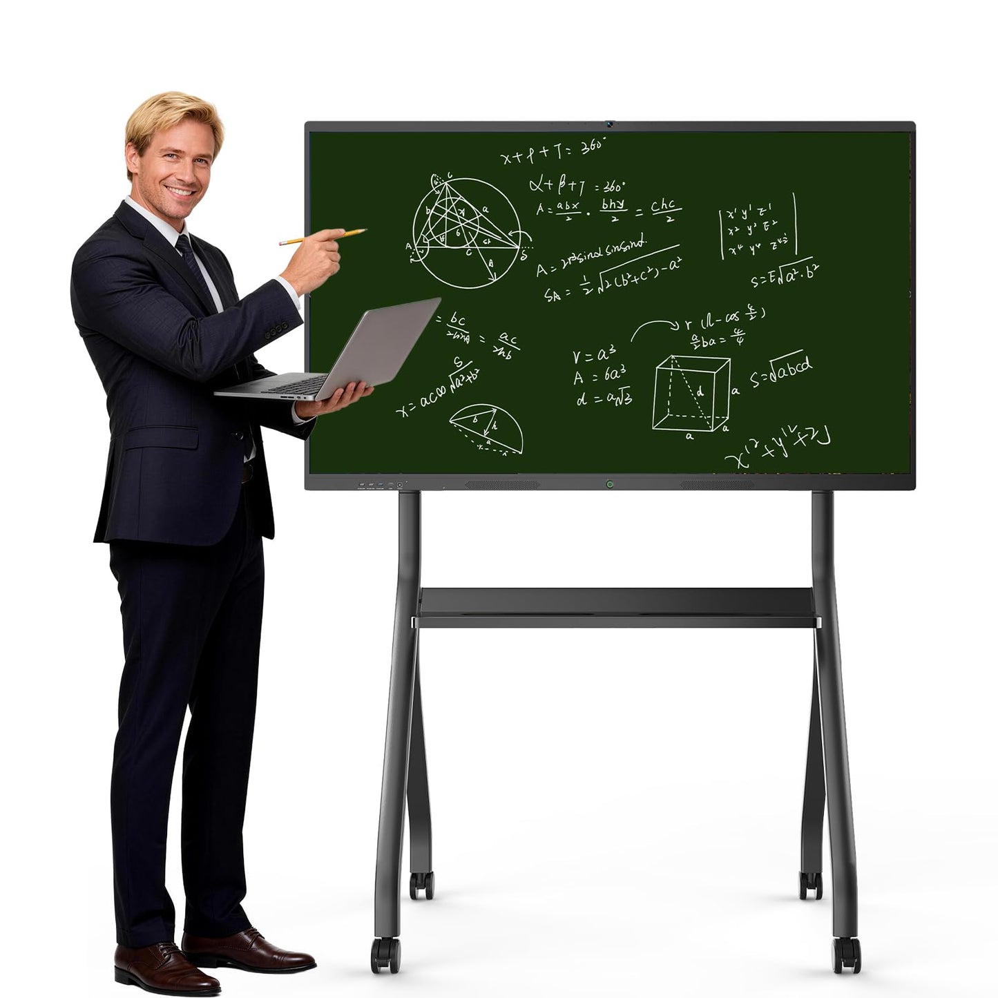 LumaVue 55'' Smart Board, 4K UHD Interactive Touchscreen Whiteboard, Android13 Wireless Smartboard for Classroom Home Office Studio