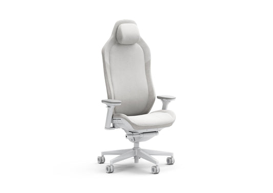 Fractal Design Refine Fabric Light Gaming Chair - Ergonomic Office Desk Chair Functionality with 4D Adjustable Armrests, High-Back Support, Lumbar Cushion, and Premium Fabric