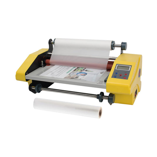 18.5" Laminating Machine, SHengwin Hot and Cold Roll Laminator 110V Thermal Roll Laminating Machine for Single/Dual Sides A2/A3/A4 Paper Lamination
