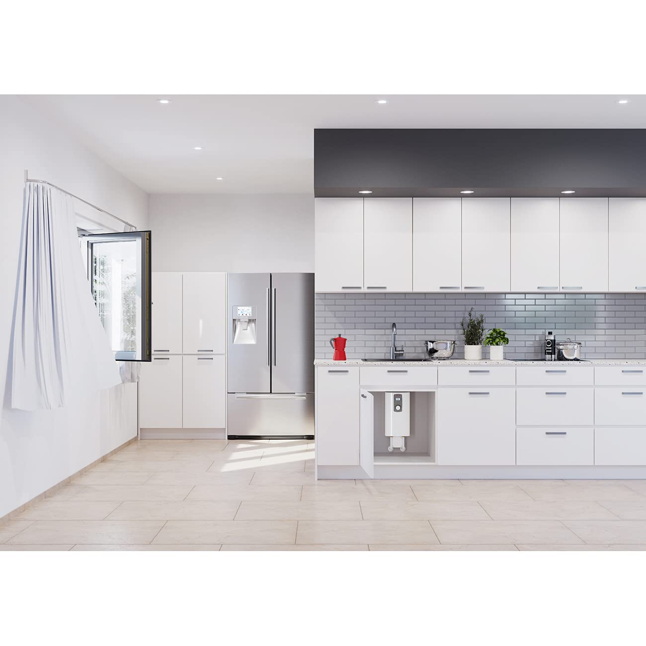 Stiebel Eltron DHX 3.5-1 Trend Point-of-Use Tankless Electronic Water Heater, 120V, 3.5kW, White, Made in Germany
