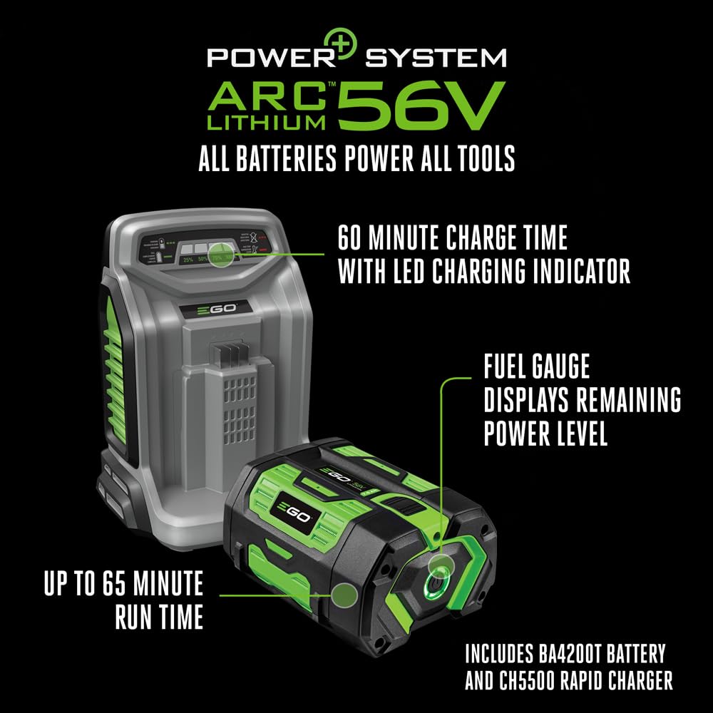 EGO Power+ Electric Lawn Mower, Cordless Push with Select Cut, Includes 56V 7.5Ah Battery and Rapid Charger - LM2135