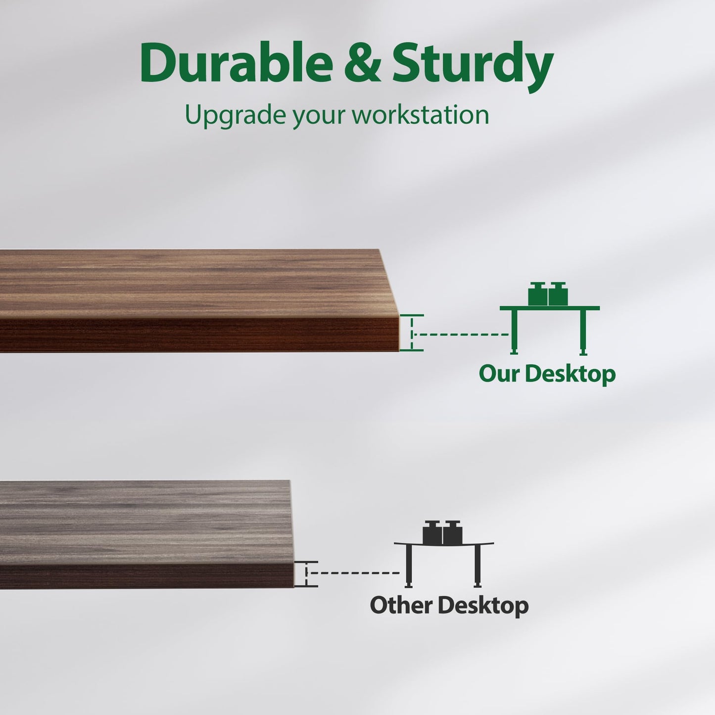 Agilestic Electric Standing Desk, 63 x 24 Inches Height Adjustable Desk, Sit Stand up Desk for Work Office Home, Splice Board, Dark Walnut