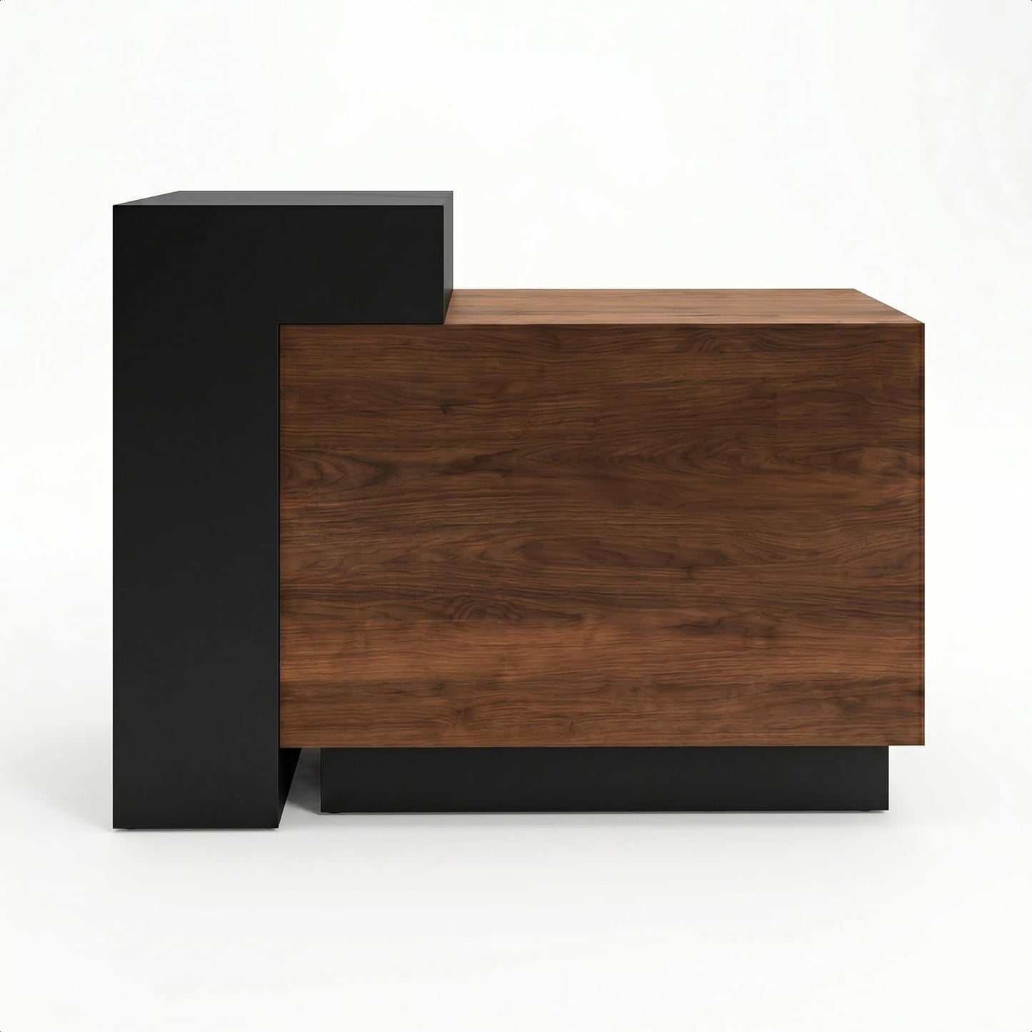 YTElantivo Reception Desk with Counter, Built with 1 Inch Thick Panels, Lockable Drawer, Adjustable Shelves & Reversible Design