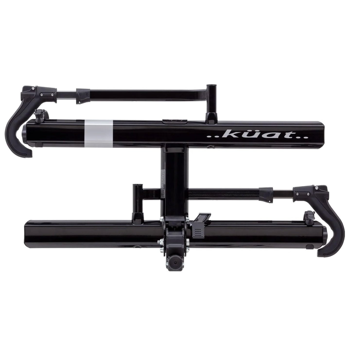 KUAT Sherpa 2.0 Durable Lightweight Aluminum Compact 2 Bike Transporting Hitch Rack with Cable Lock & Foldable Tire Cradles | Capacity - 40 Lbs per Tray, Black Metallic & Gray Anodize, 2"