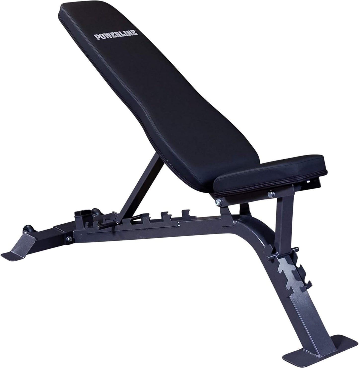 Body-Solid Powerline (PFI150) Adjustable Bench - Durable Home Gym Weight Bench with Incline/Decline Settings, Compatible with Power Racks (Midnight Black)