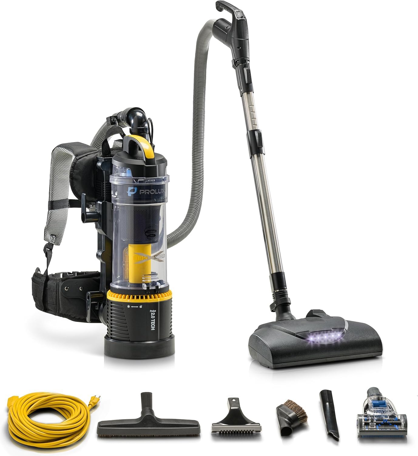Prolux 2.0 Commercial Bagless Backpack HEPA Vacuum - Pro Model with Power Nozzle