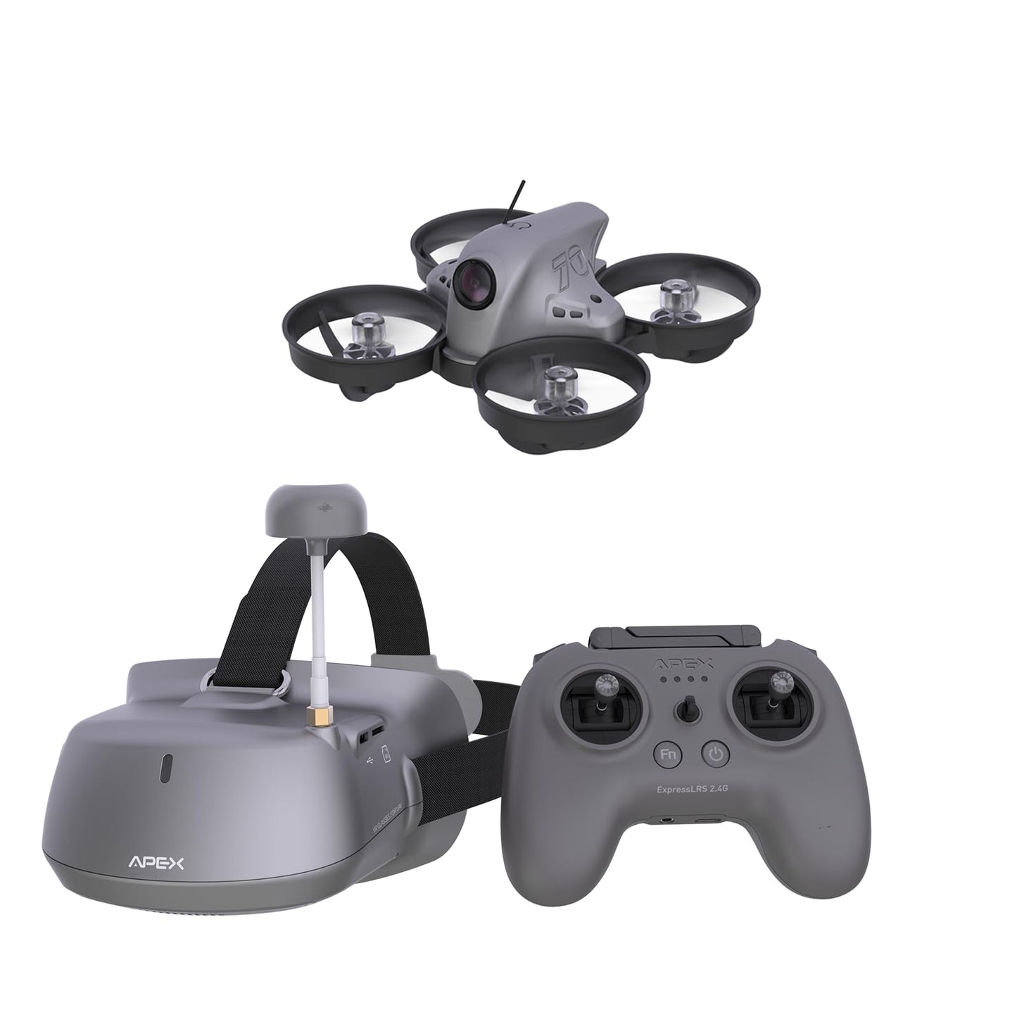 FPV Drone with Goggles,Brushless Motor RC Quadcopter with Optical Flow Positioning,3 Batteries,Beginner Mode Easy to Fly for Teenagers Adults.APEXFPV -Corax