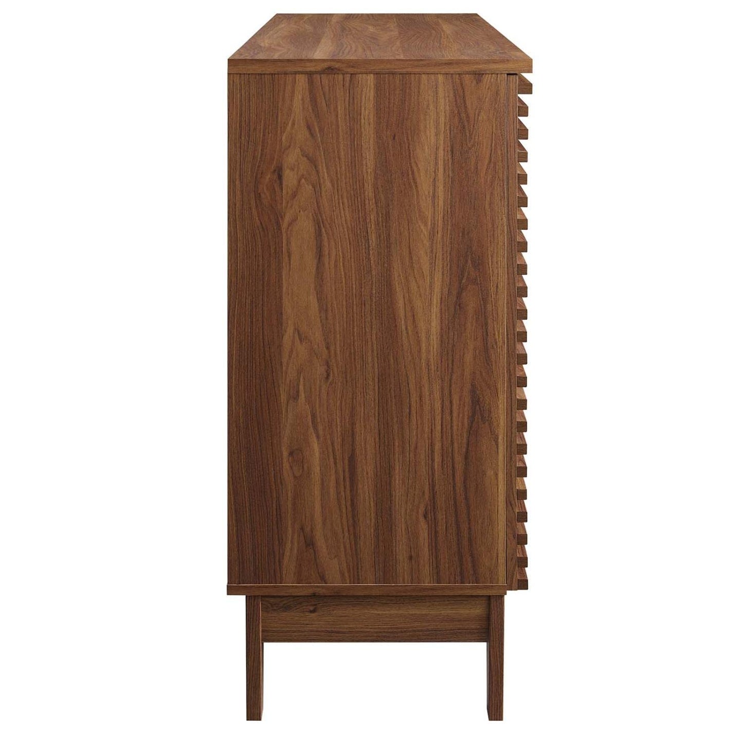 Modway Render Mid-Century Modern Wine Bar Cabinet in Walnut, 17 x 46 x 37
