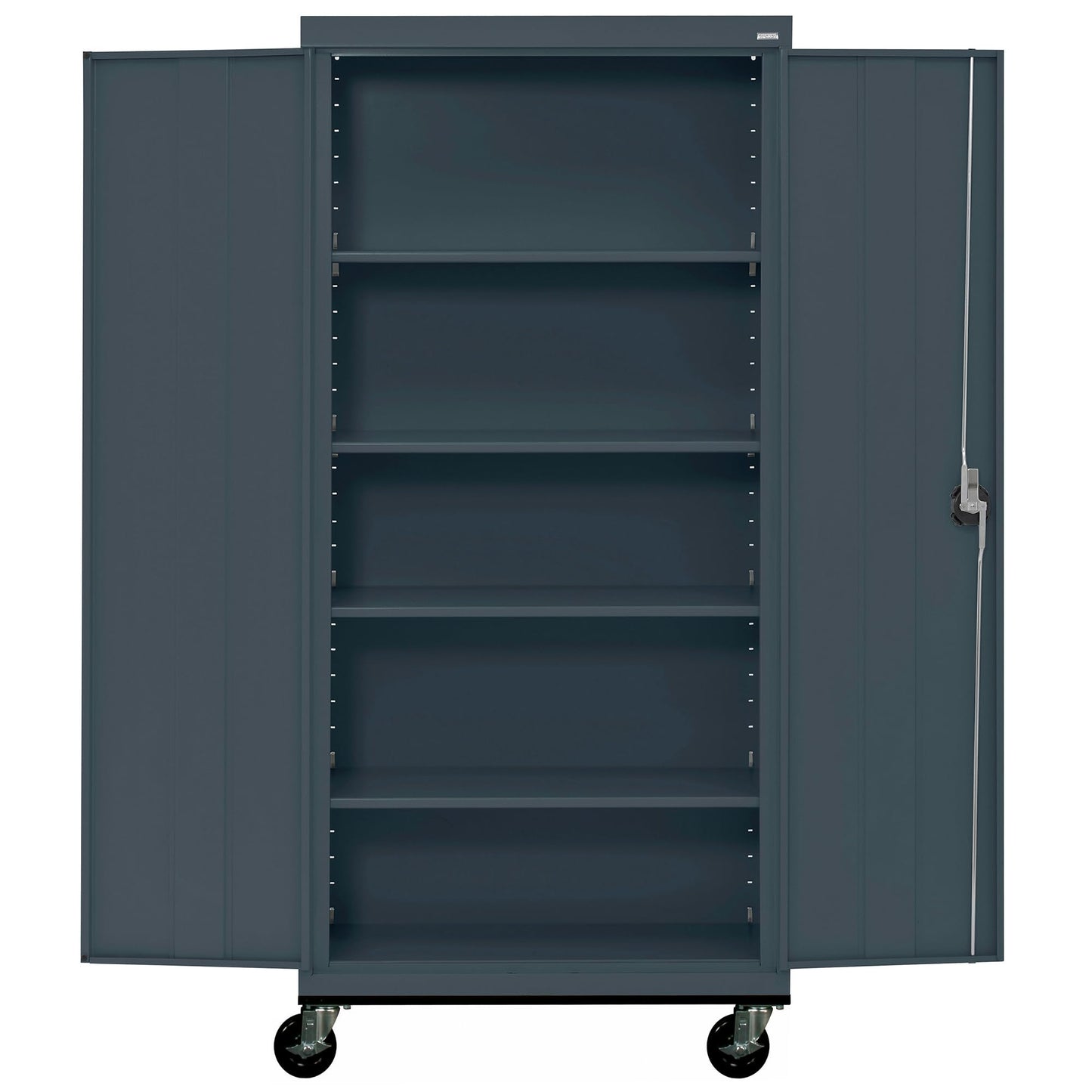Sandusky Lee TA4R362472-02 Transport Series Mobile Storage Cabinet with Wheels, Adjustable Shelves, 230lb Capacity, 24" Depth x 36" Width x 78" Height, Charcoal