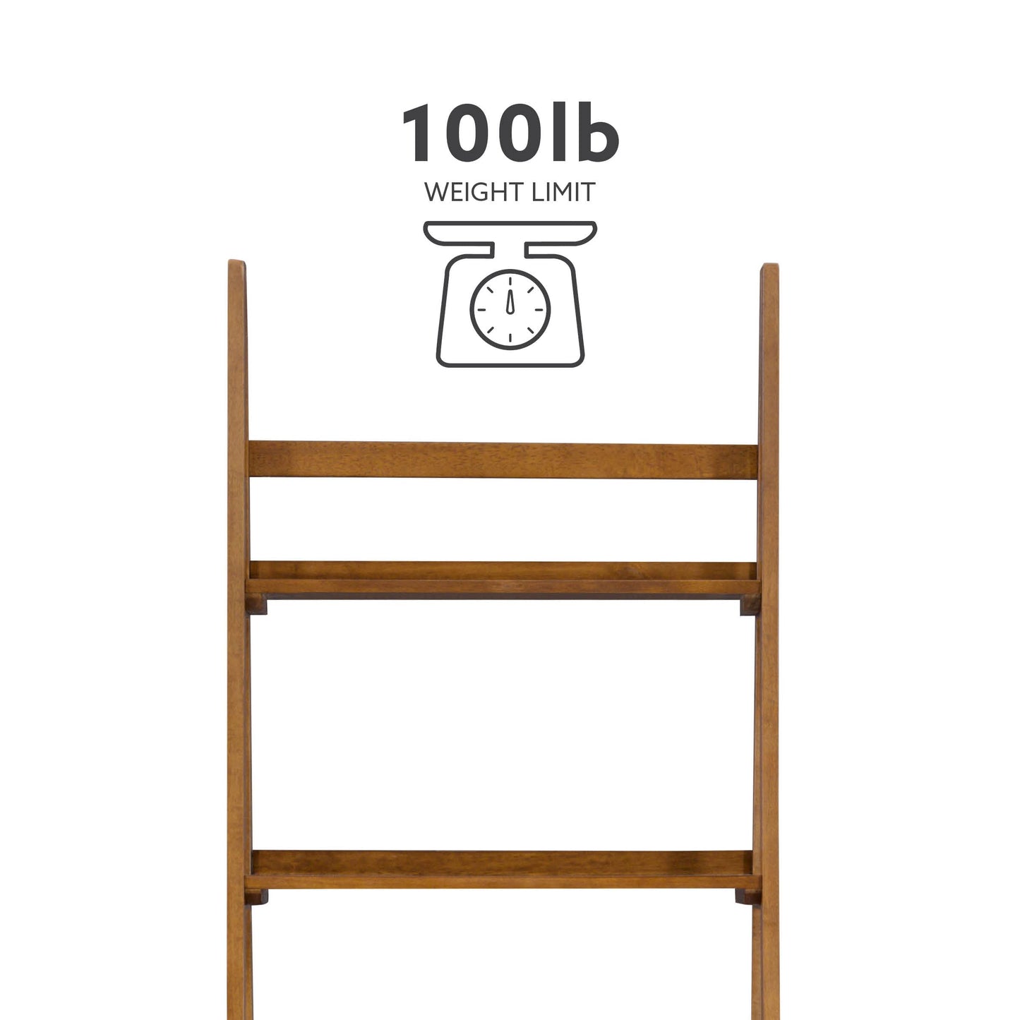 Linon Melissa Walnut Mid-Century 5 Shelf Bookcase