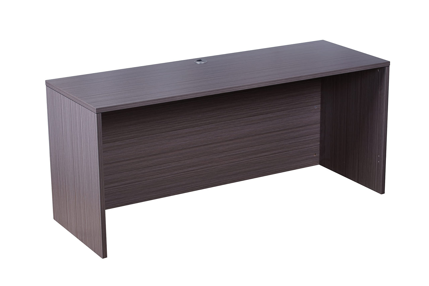 Boss Office Products 71 Inch Executive U-Shape Desk with File Storage Pedestal, Driftwood