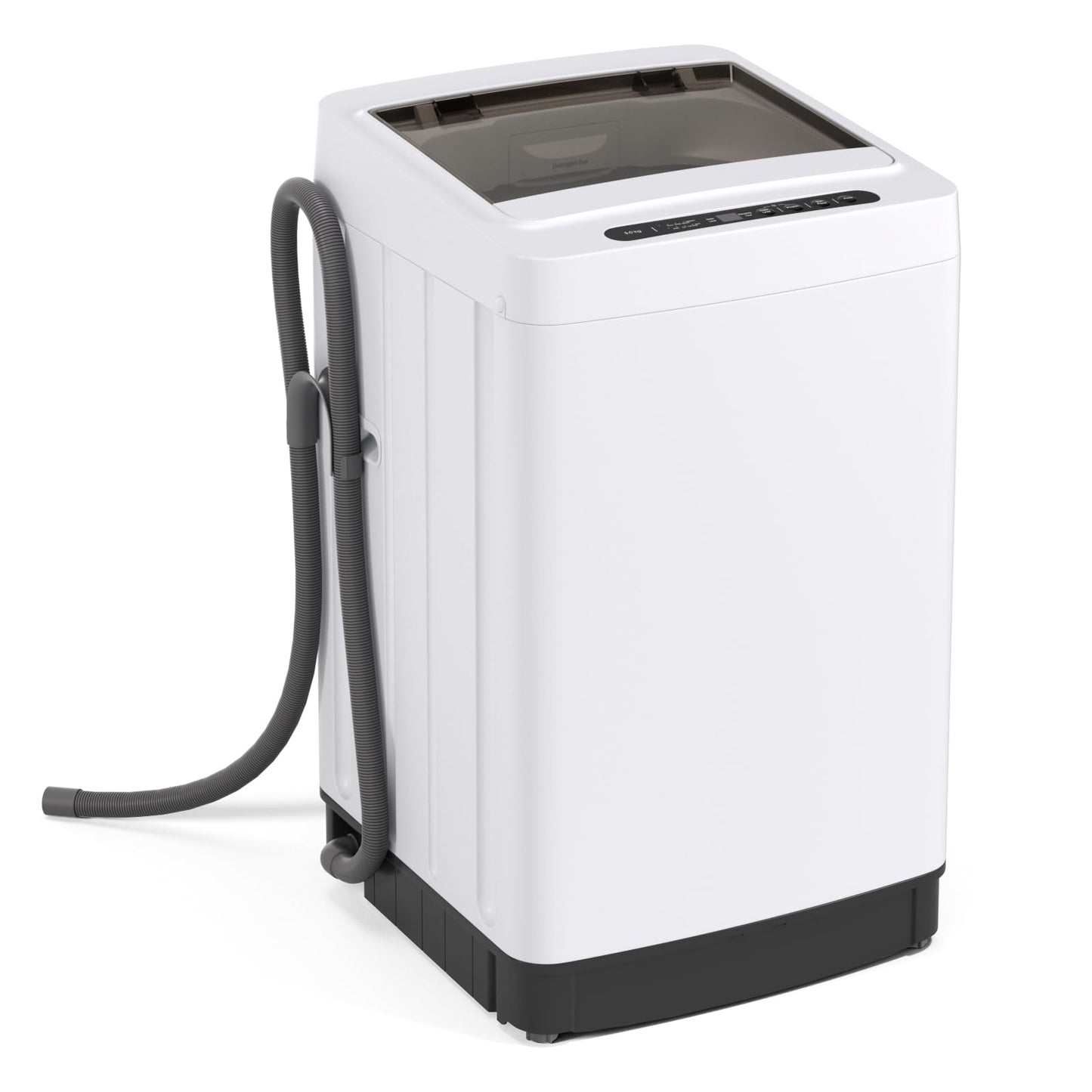 Giantex Portable Washing Machine, 1.5 cu.ft Compact Washer with Drain Pump, LED Display, 8 Programs, 10 Water Levels, Child Lock, 11 LBS Clothes Capacity for Apartment, Home, Dorms, RV (White & Black)