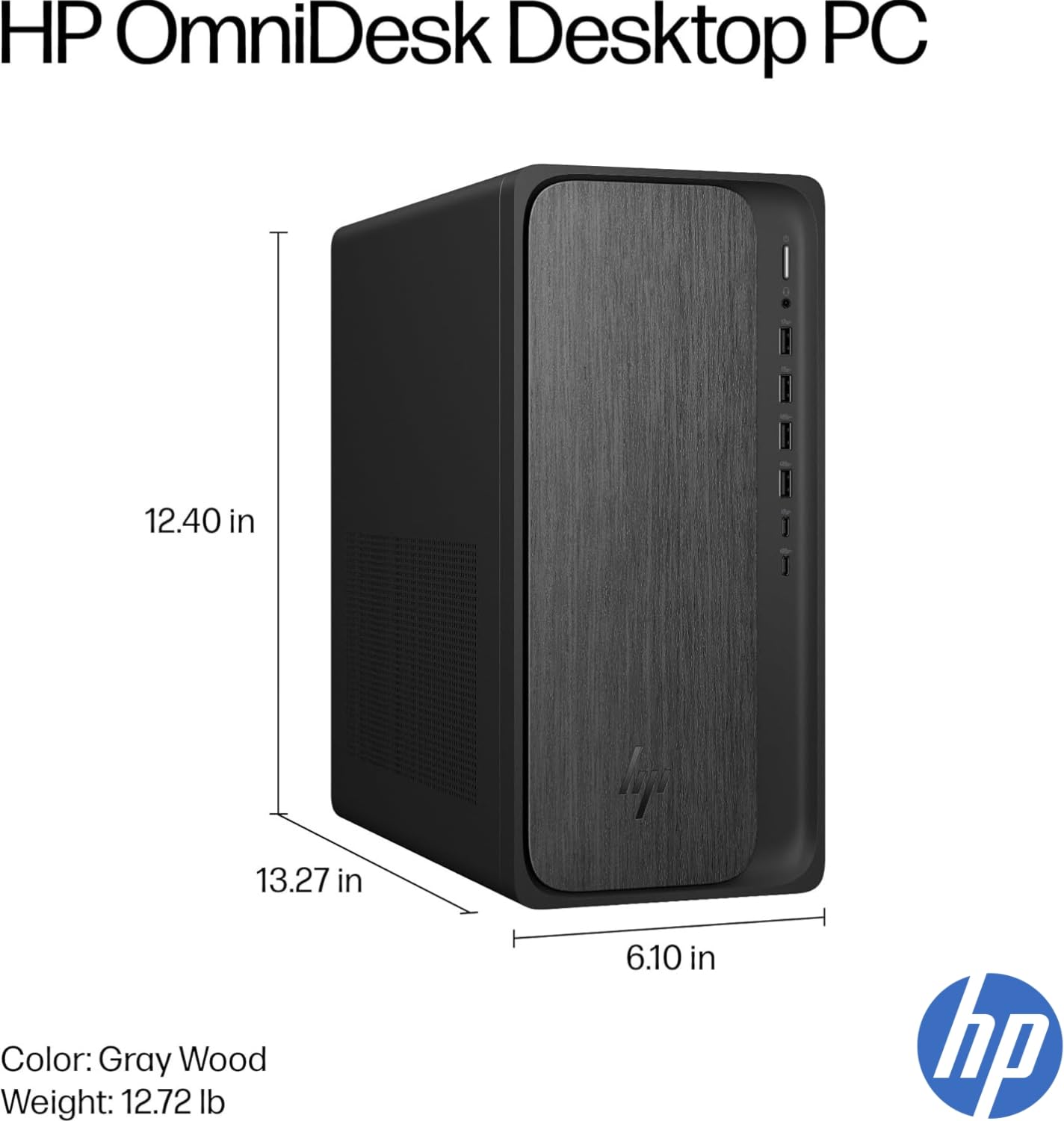 HP OmniDesk Gaming Next Gen AI PC Desktop, AMD Ryzen 7 Processor (16-Threads, Up to 5.1GHz), 32GB DDR5 RAM, 1TB SSD, GeForce RTX 3050, Wi-Fi 6, HDMI+DP Dual Monitor Support, Windows 11