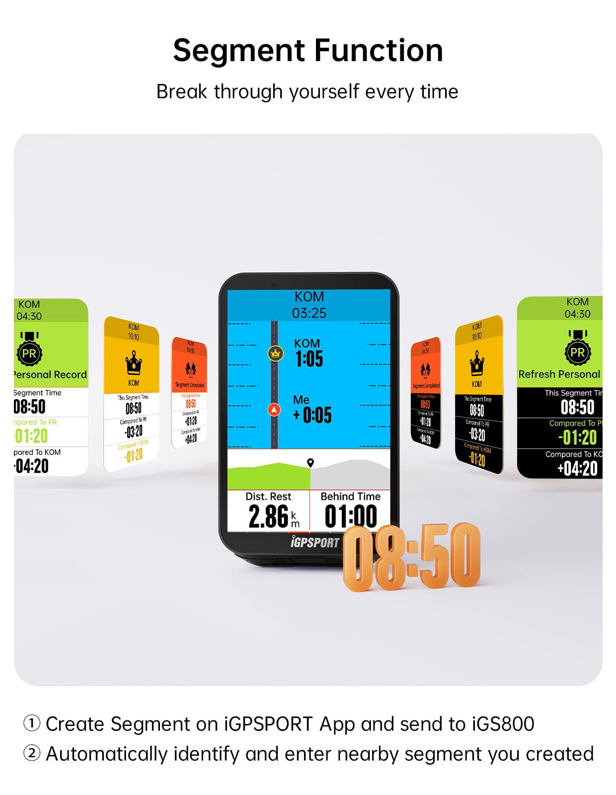 iGPSPORT iGS800 Bike Computer Touchscreen, 3.5'' Offline MAP Navigation WiFi Bluetooth ANT+ Smart 32GB GPS Cycling Computer Waterproof