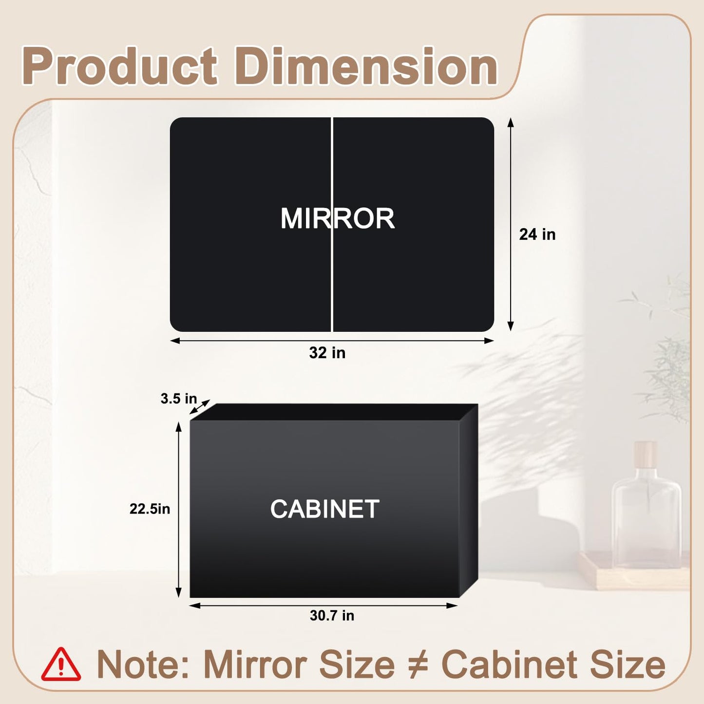 Venlus Black Double Door Medicine Cabinet with Mirror, 32 x 24 Inch Fully Assembled Recessed or Surface Mount Bathroom Medicine Cabinet, Metal Mirrored Cabinet with Adjustable Storage Shelves