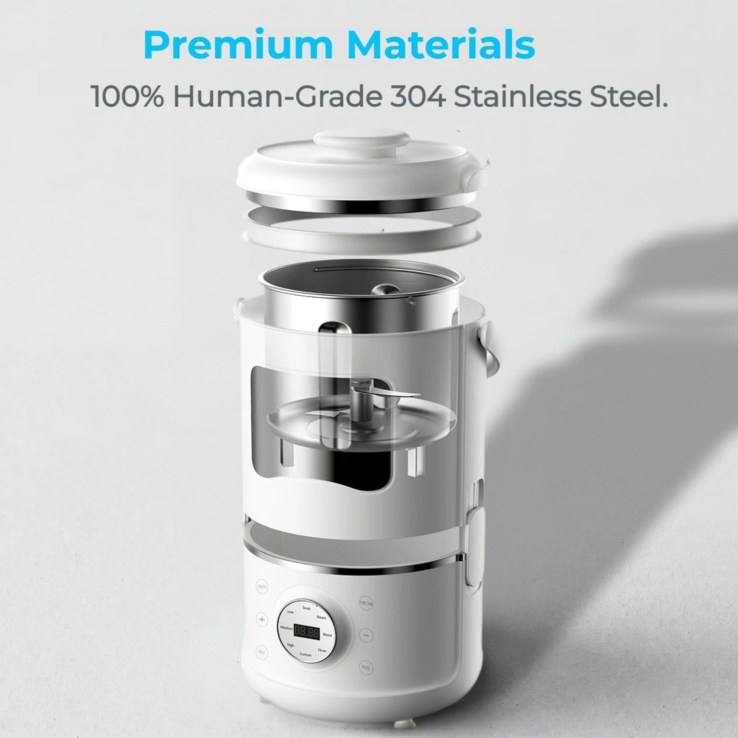 Automatic Pet Food Maker & Processor, Premium Fresh Dog & Cat Food Machine, Steam and Blend in One, Nutrient-Locking Water-Bath Steaming, Self-Cleaning, 3L Capacity, Food-Grade 304 Stainless Steel