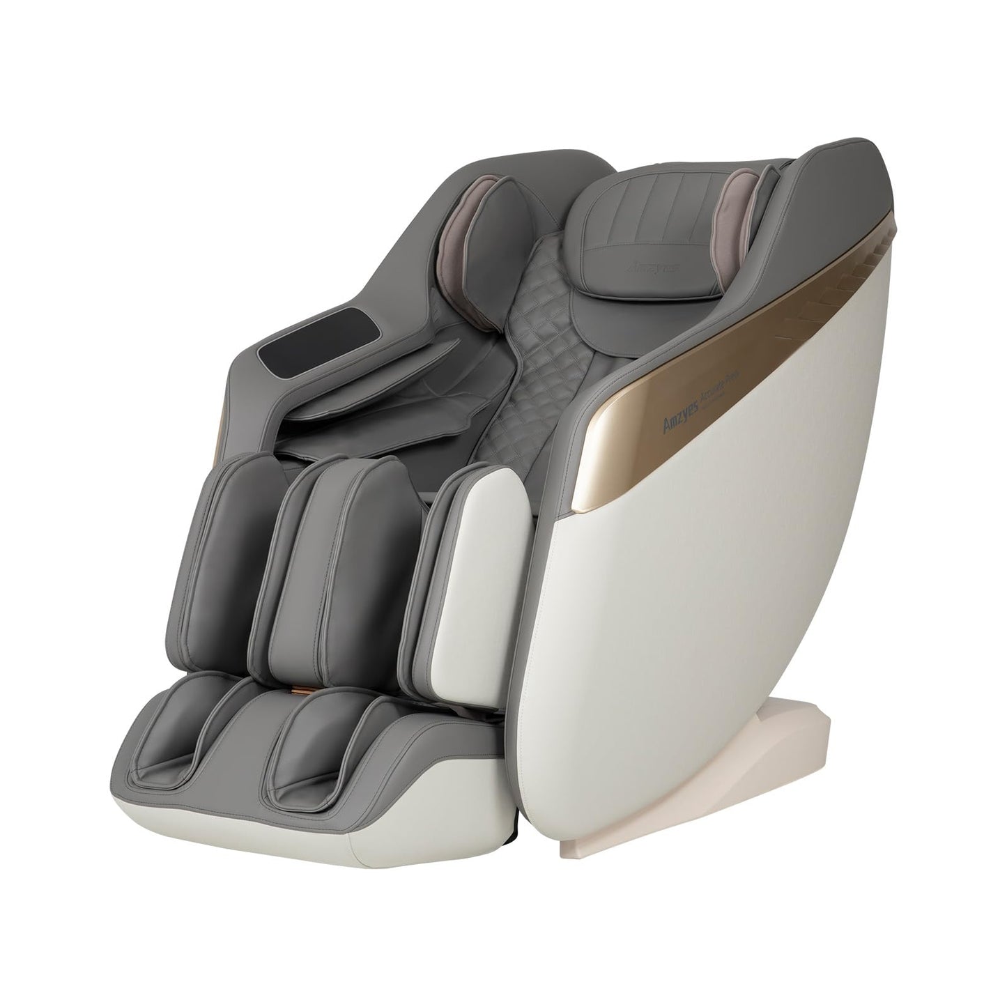 Amzyes 4D Massage Chair Full Body, 20 Modes Zero Gravity Massage Chair with 53.15 Inches SL Track, Foot Massage, Neck and Shoulder Massage, Shiatsu, Bluetooth Speaker, Home, Grey