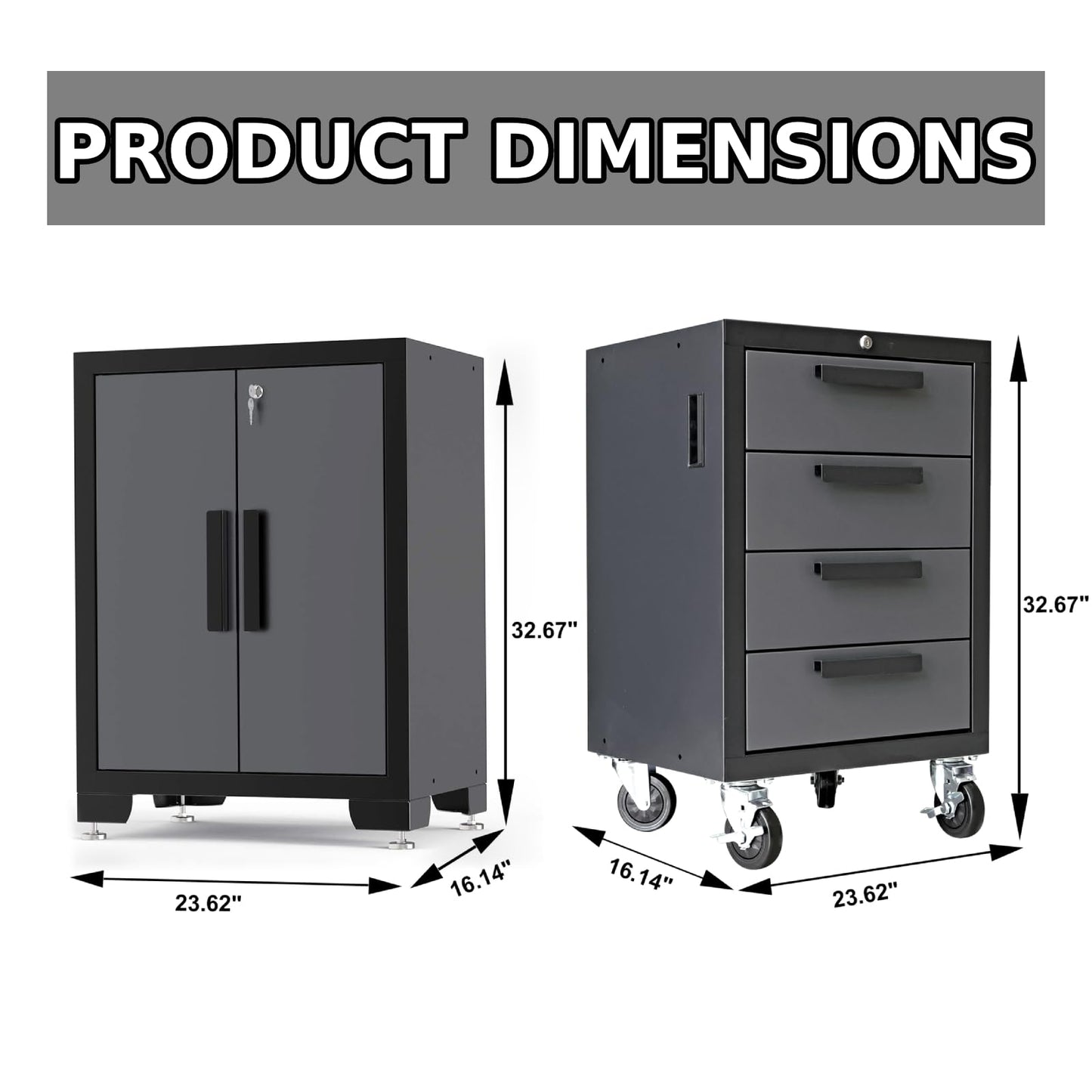 Torin 12 Piece Garage Storage Cabinet System，Workshop Cabinet Set in Black