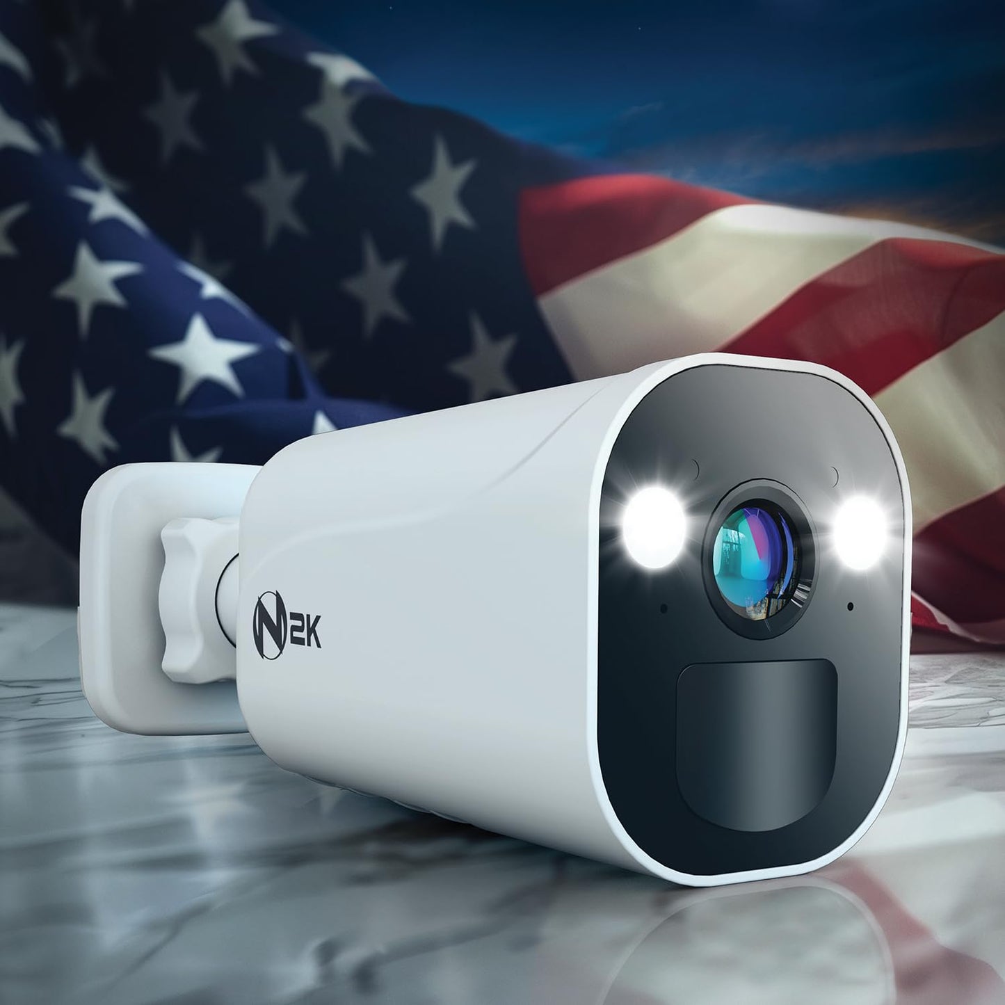 Night Owl 2K (4MP) Wi-Fi Security Hub System with 2 Wireless Battery Indoor/Outdoor Cameras, 64GB Local Storage, Motion Alerts, Remote Viewing, No Monthly Fees