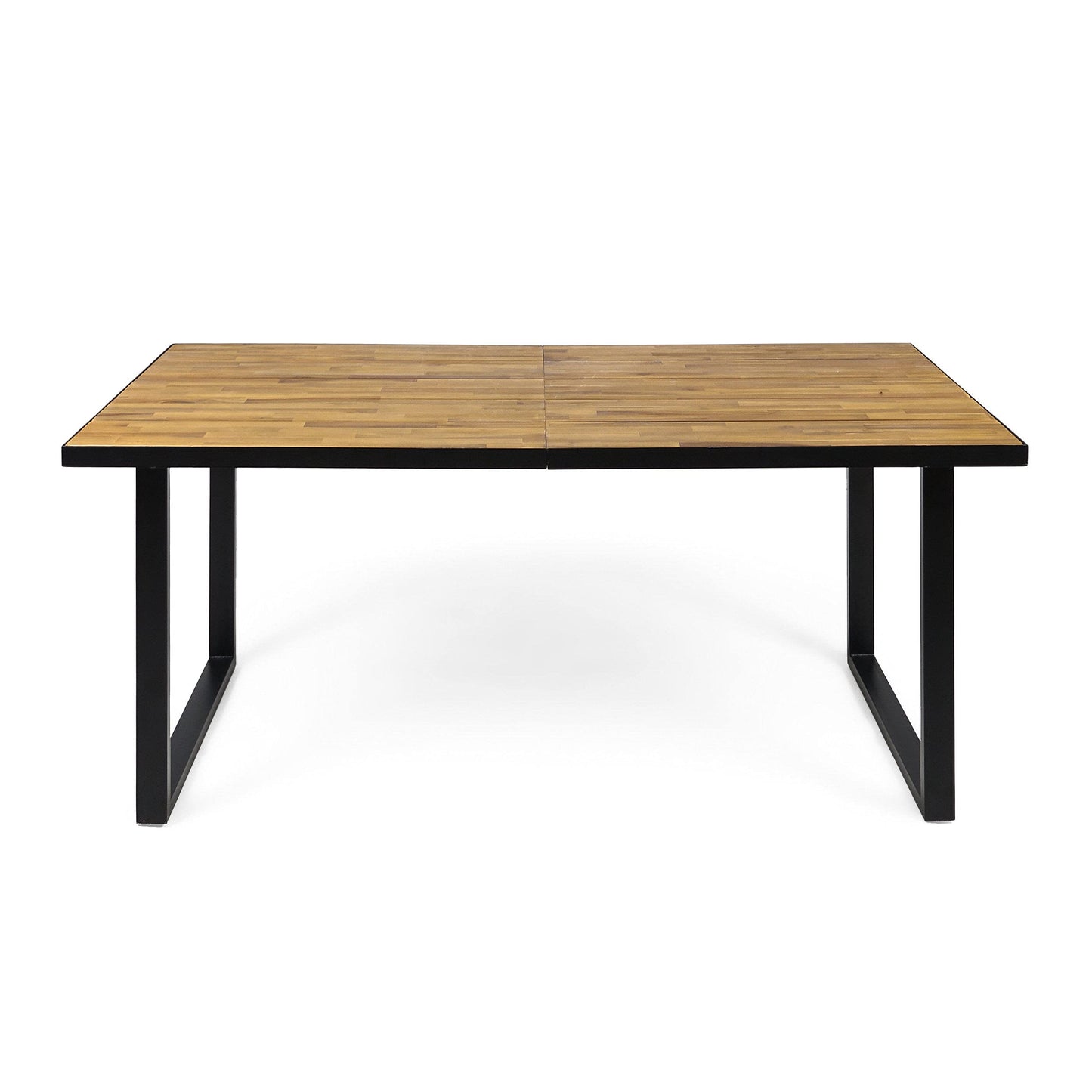 Christopher Knight Home Trinity Outdoor Dining Sets, Black + Teak