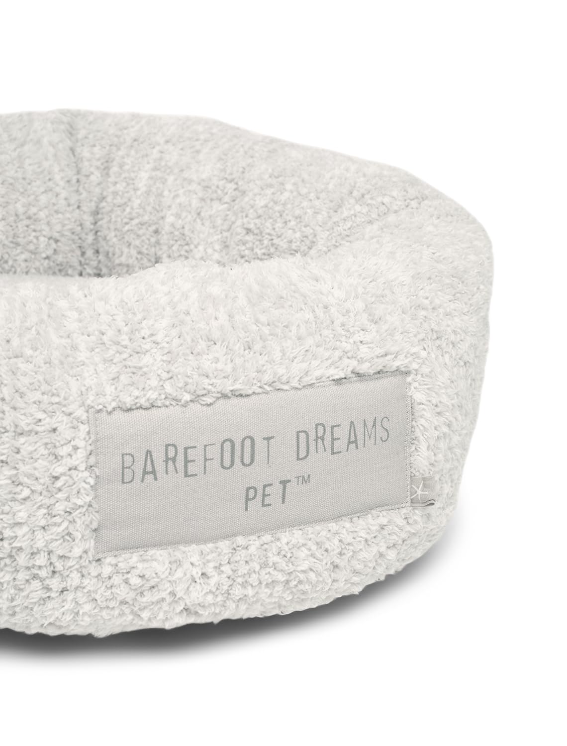 Barefoot Dreams CozyChic Round Pet Bed, Dog Accessories, Pearl/Silver-Medium