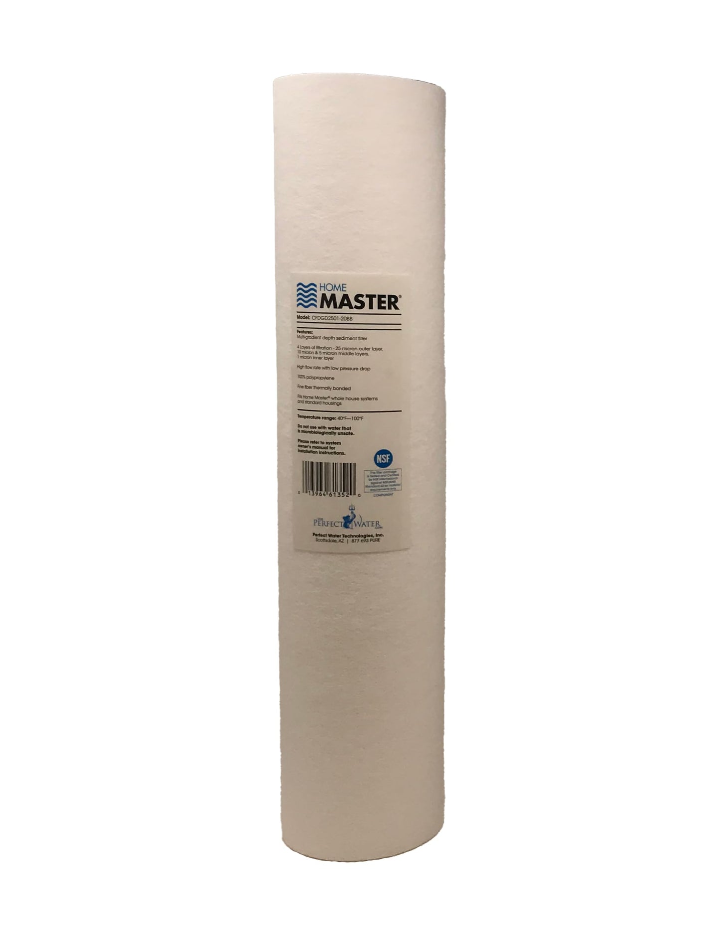 Home Master Whole House 4-Layer Sediment 25 to 1 Micron, Iron, Radial Flow GAC Carbon, 2 orings & Grease, 15gpm, Replacement Filter Set CsetBB3SmgFeC 20x4.5