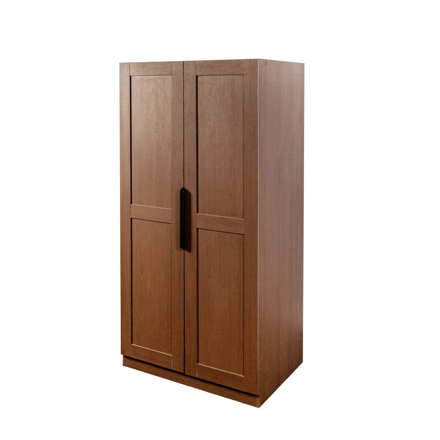 KEIKI 63" Tall Kitchen Pantry Storage Cabinet with Door-Side Rack & Shelves, Freestanding Wood Hutch Food Pantries Cupboard for Coffee Bar, Dining Room