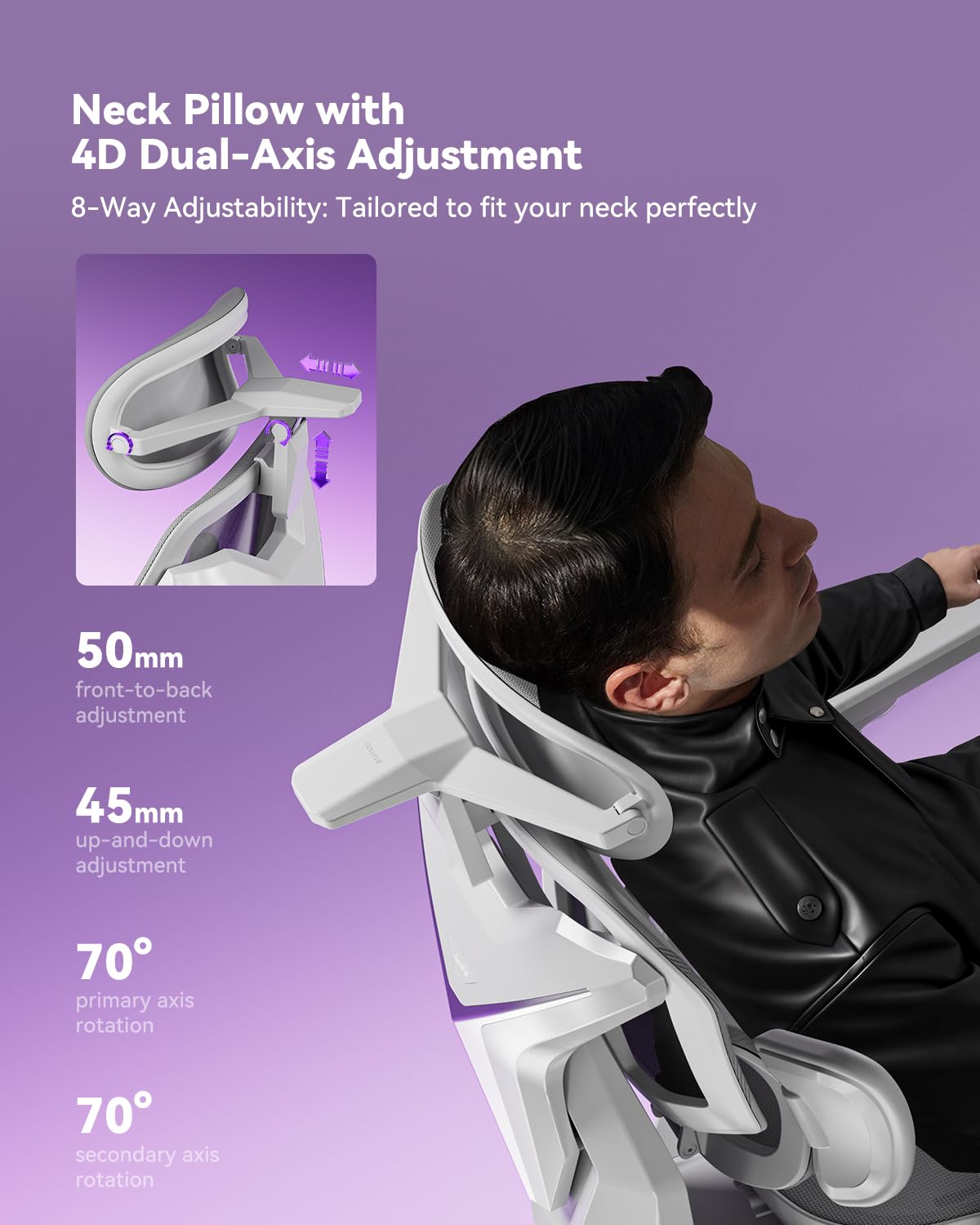 Autofull G7 Gaming Chair - 3-Zone Lumbar, 22-Point Adjustment, Breathable Mesh, Custom Backplate, 720° Armrests, BIFMA Certified Ergonomic, 140° Recline, IGR Certified, Niko Endorsed - Gift for Gamers