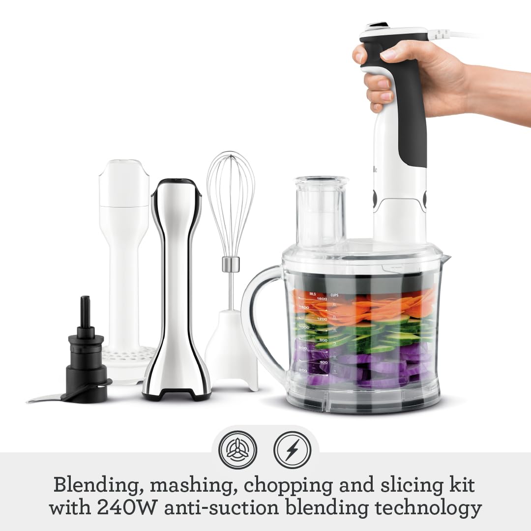 Breville BSB530XL All In One Processing Station and Immersion Blender, Brushed Stainless Steel