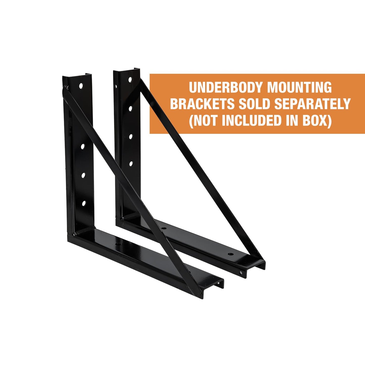Buyers Products 1702310 Black Steel Underbody Truck Tool Box – 18 x 18 x 48 Inch - Truck Bed & Underbelly RV Storage Box, Locking T-Latch, Weather-Resistant, Heavy-Duty Flatbed Job Box, Made in USA