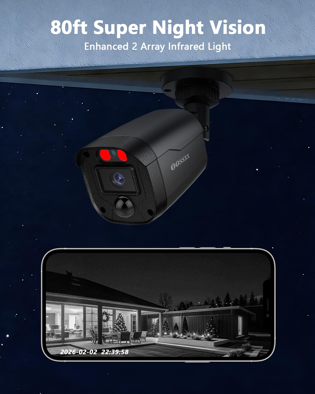 3K 5MP Wired CCTV Security Camera System with 122° Ultra Wide Angle, 8CH HD DVR Kit, 8X IP66 Indoor Outdoor Cameras, 65ft IR Night Vision, Free App, No Subscription Fee, Remote Access
