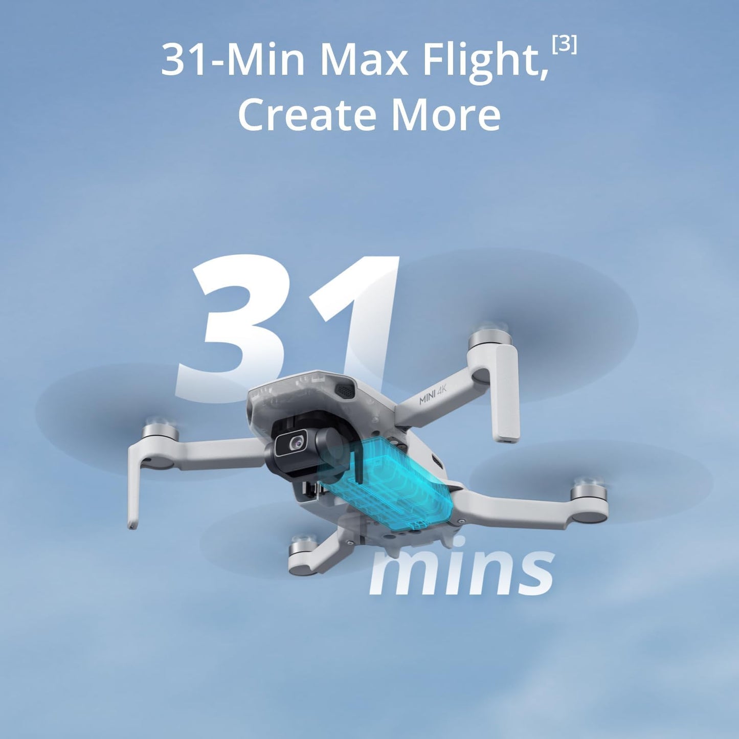 DJI Mini 4K Protection Bundle, Drone with 4K UHD Camera for Adults, Under 249 g, 3-Axis Gimbal Stabilization, 10km Video Transmission, Propeller Guard, Landing Gear, Propellers Compatible