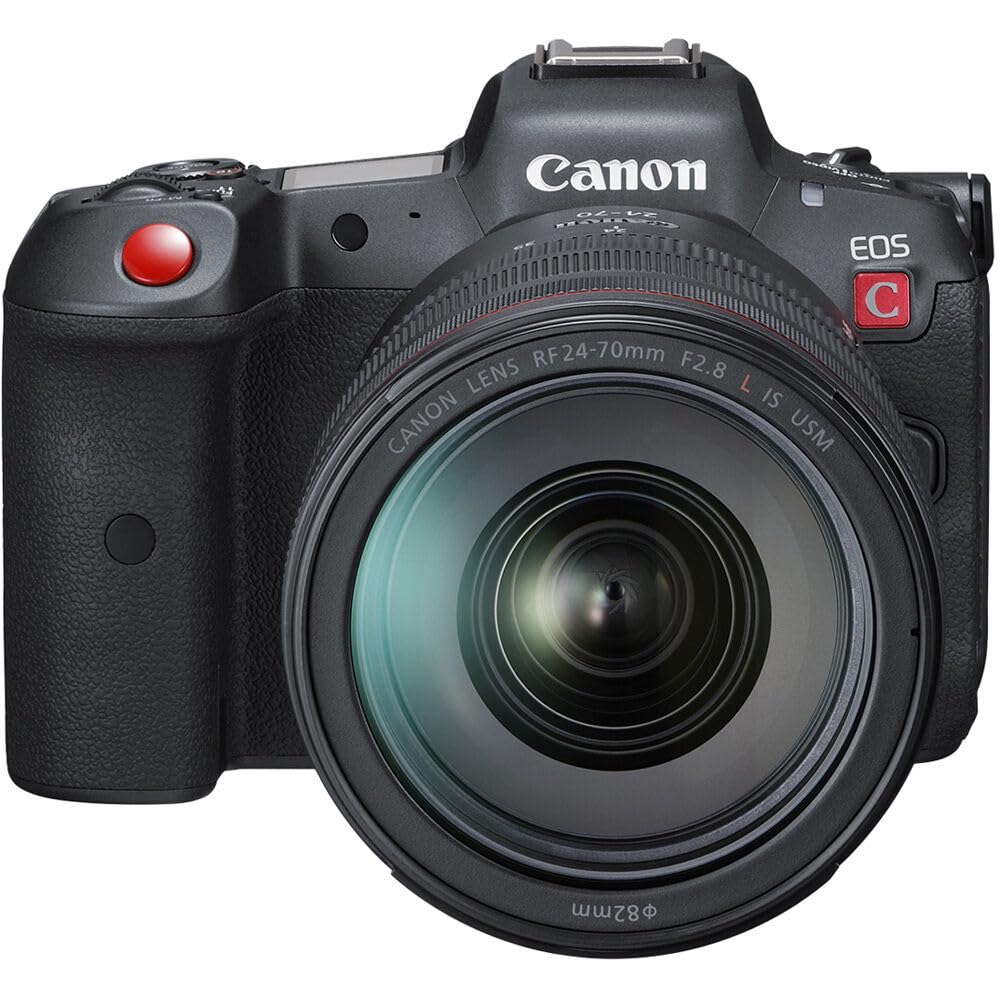 Canon EOS R5 C Mirrorless Cinema Camera Kit with RF 24-70mm f/2.8 Lens | 45MP Full-Frame, 8K RAW Video, Dual Pixel AF, Hybrid Photo & Cinema (5077C024) + 64GB Memory Card + Canon Shoulder Bag