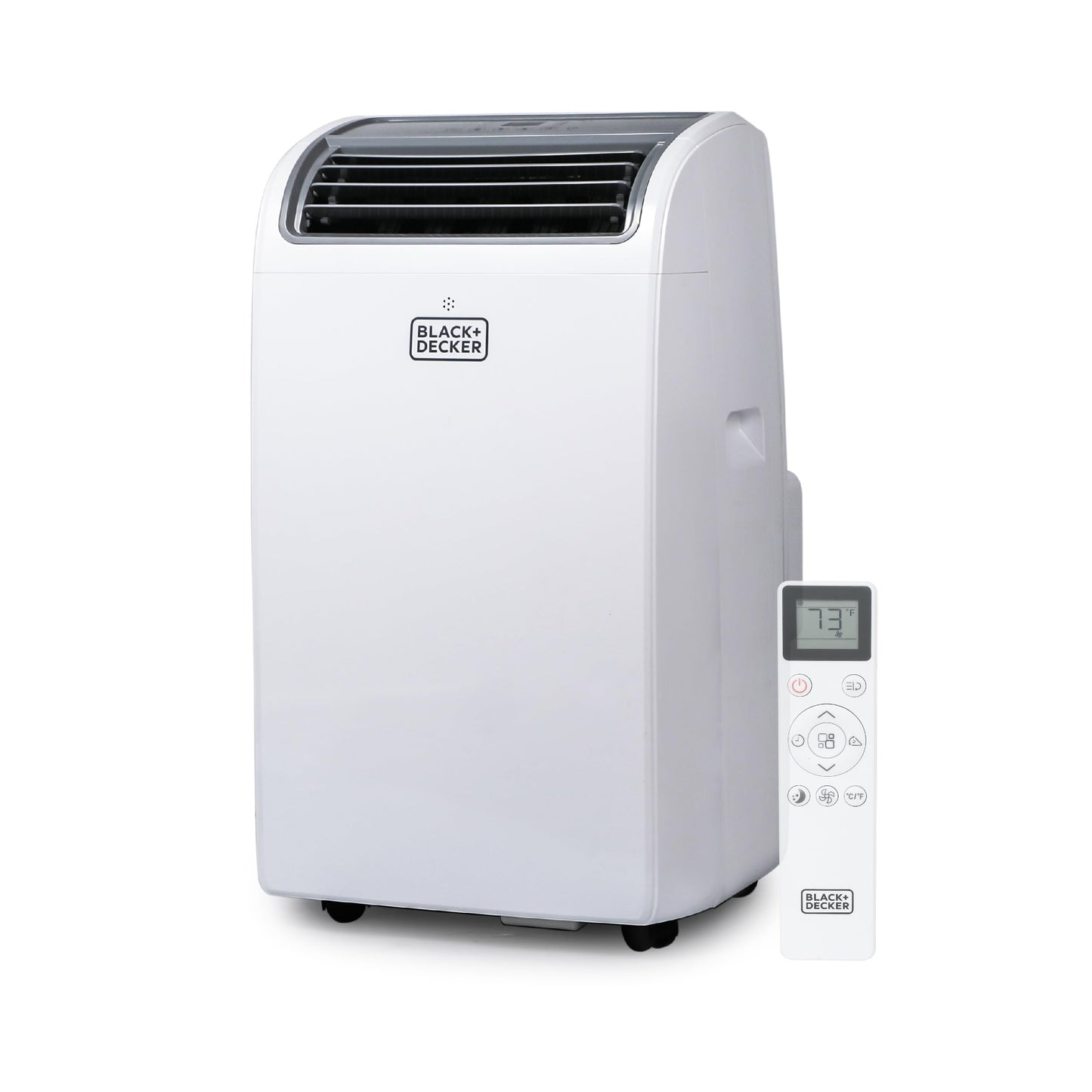 BLACK+DECKER Portable Air Conditioner,14,000 BTU Cooling, 12,000 BTU Heating for Rooms up to 700 Sq. Ft., Smart AC Unit with Follow Me Remote, BPACT14HWT, White