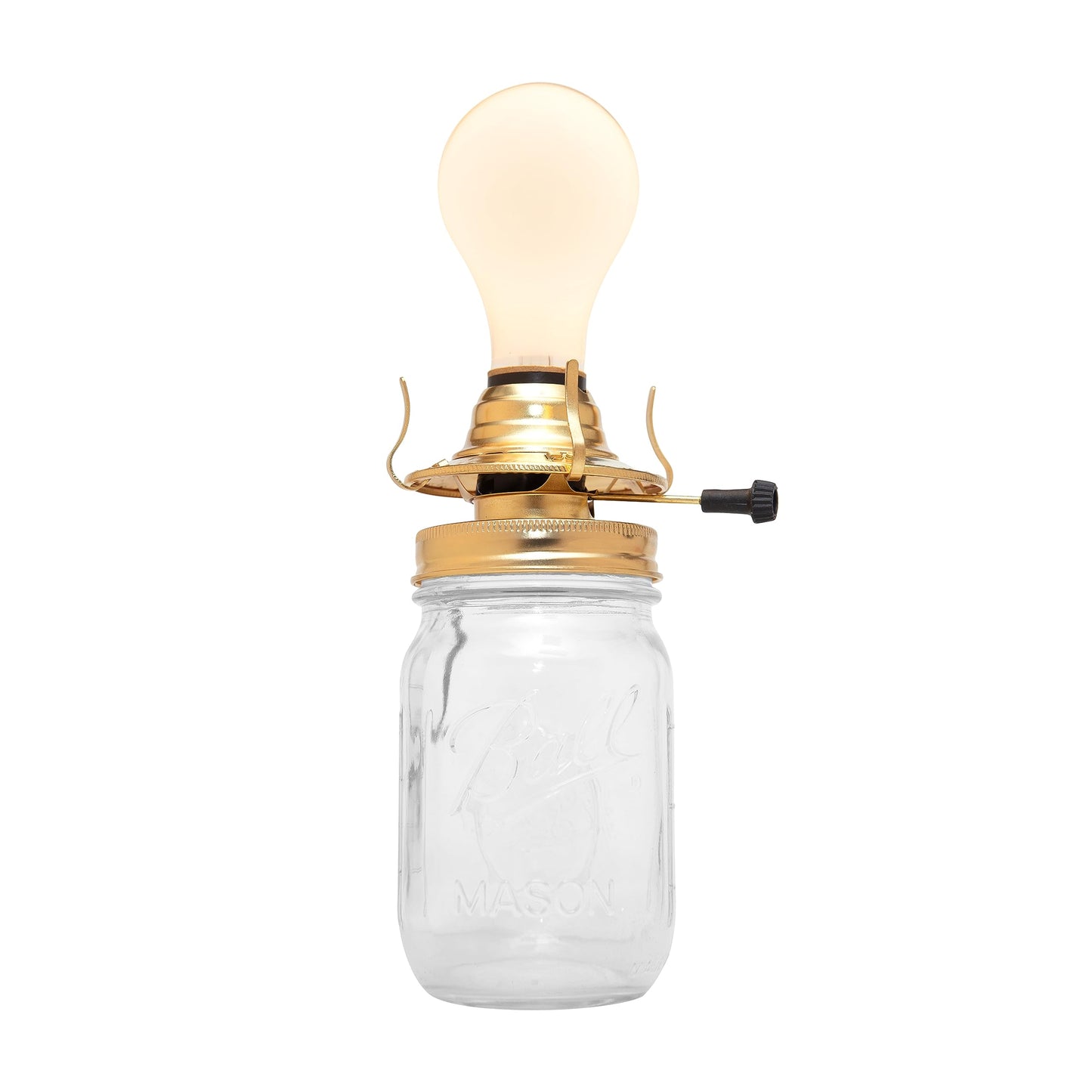 Creative Hobbies Mason Jar Electric Oil Lamp Burner DIY Kit, Pre-Wired, Regular Mouth, Gold, Model M999EM