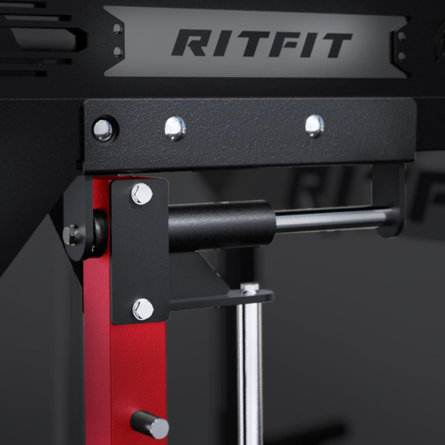 RitFit M2 Smith Machine with Cable Crossover System, 3D Functional Trainer & Power Cage, 16 Adjustment Holes, 6 Storage Pegs for Full-Body Home Gym(M2 PRO-3D Red)