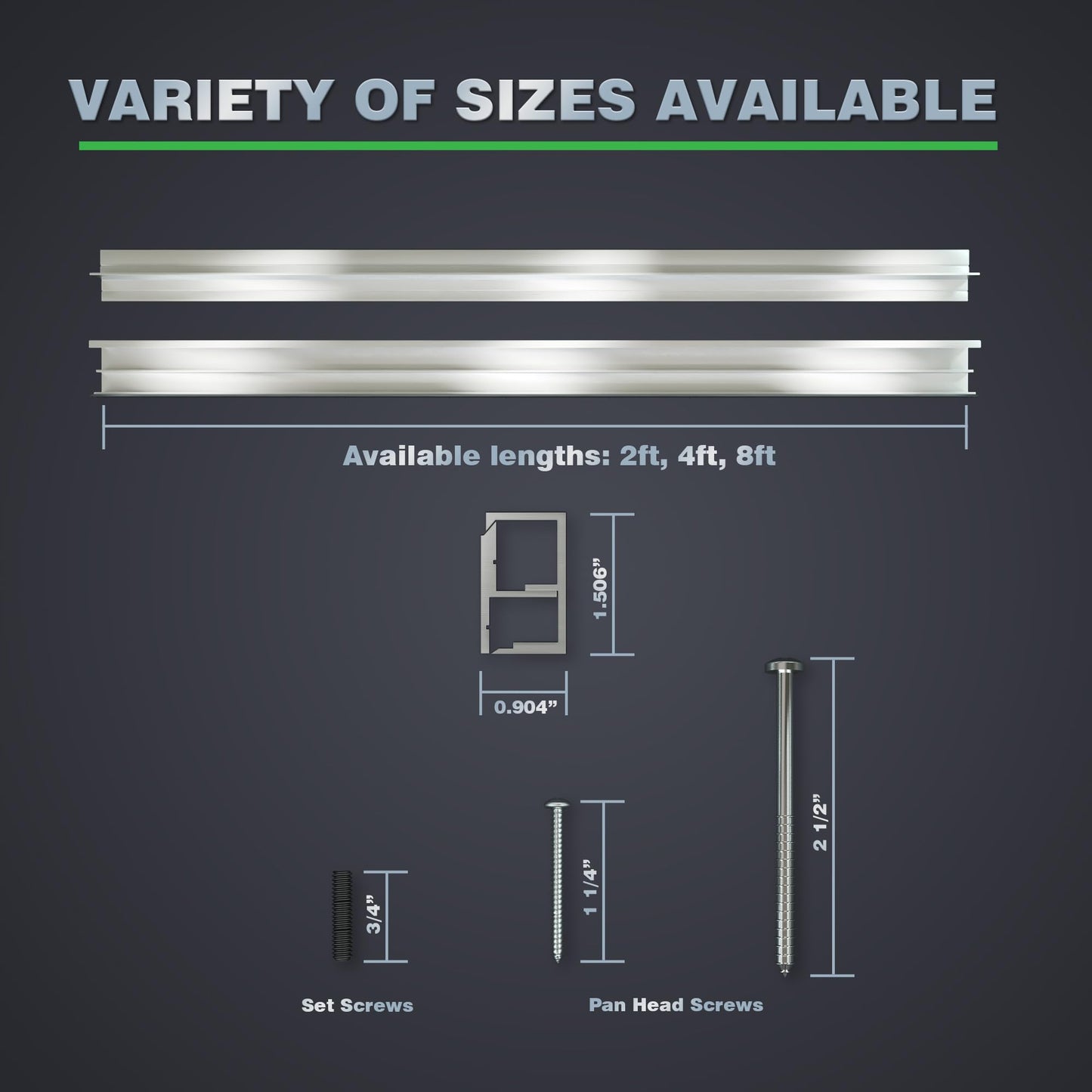 Hovr Solutions Classic 47" (4-Foot) Aluminum Floating Shelves Wall Bracket System, 300LB Load Capacity, Hidden Support Bracket Up to 63” Shelf, 2-Pack