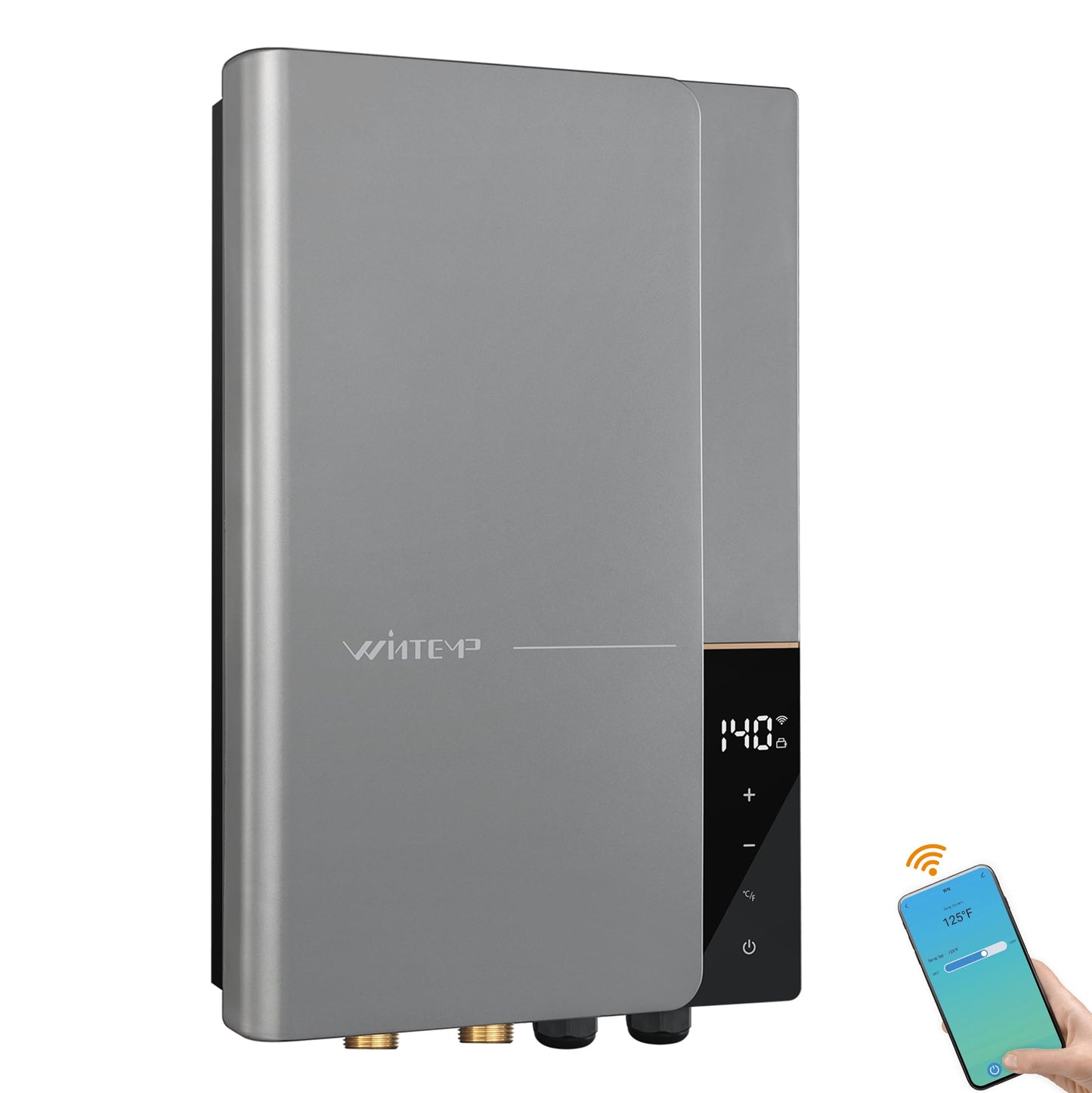Electric Tankless Water Heater WINTEMP 27kW 240V, Whole House Hot Water Supply, On Demand Instant Endless Water Heater, with LED Temperature Display, WiFi Control, Up to 6.3 GPM, ETL Certified