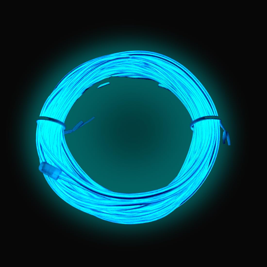 dobestyou EL Wire - 3m Glow-in-The-Dark Flexible Light Strip, Ice Blue, Waterproof for Halloween, Cosplay, Rave Parties