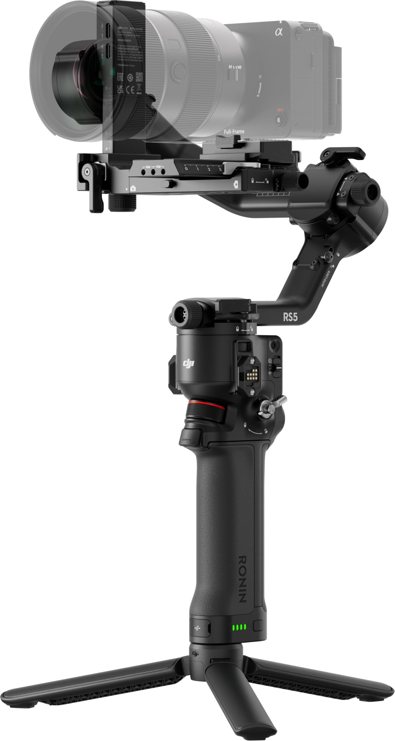 DJI RS 5 Combo, Gimbal Stabilizer for Camera Canon/Sony/Panasonic/Nikon/Fujifilm, Intelligent Tracking, Electronic Briefcase Handle, Fine-Tuning Knobs, New Z-Axis Indicator