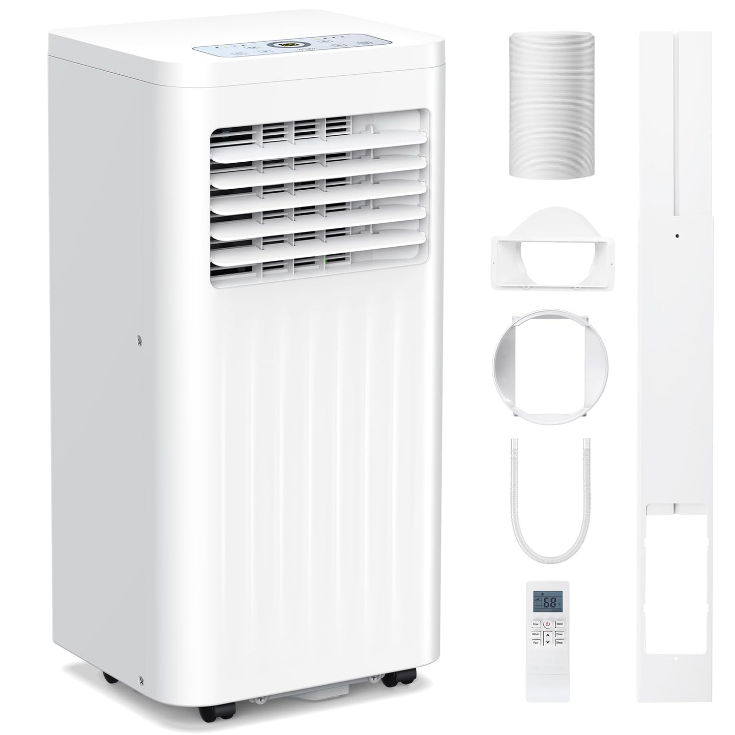 Electactic 10000 BTUs Portable Air Conditioners with cooling/dehumidification/fan/sleep mode,4-IN-1 Portable AC with 24H Timer & Remote Control & Window Kit