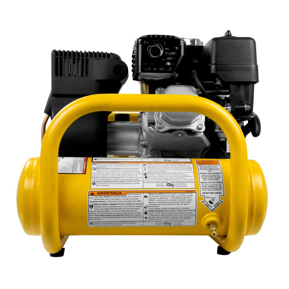 DeWalt 4 Gallon Portable Gas Powered Oil Free Honda Engine Direct Drive Air Compressor (DXCMTA5590412)