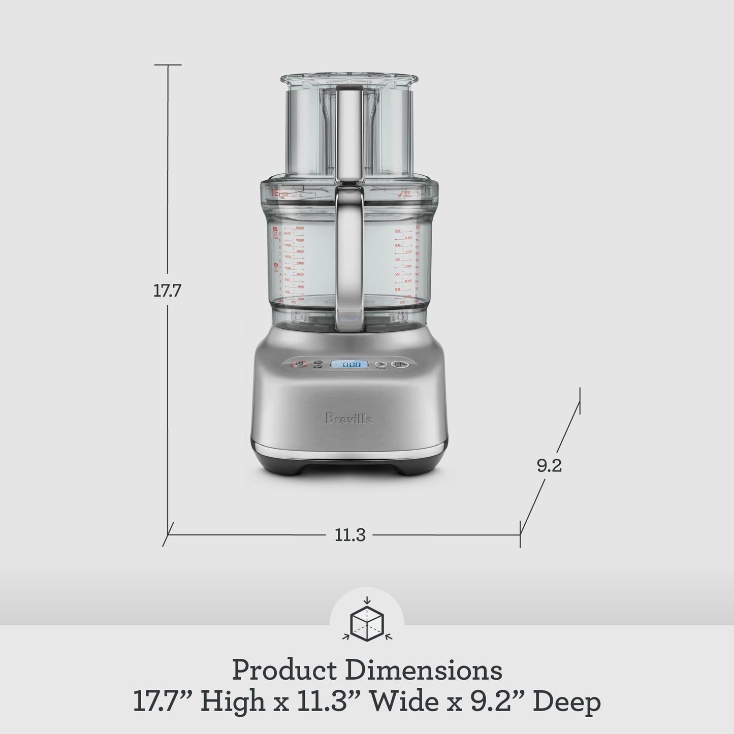 Breville BFP810 Sous Chef 16 Cup Food Processor, Large, Damson Blue